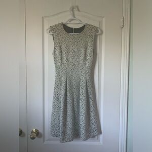 Dynamite flared black and white patterned floral mini dress, size XS